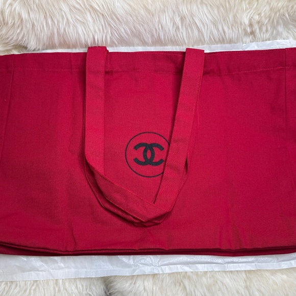 Chanel No1 Red Cotton Shopping Tote - Picture 2 of 4